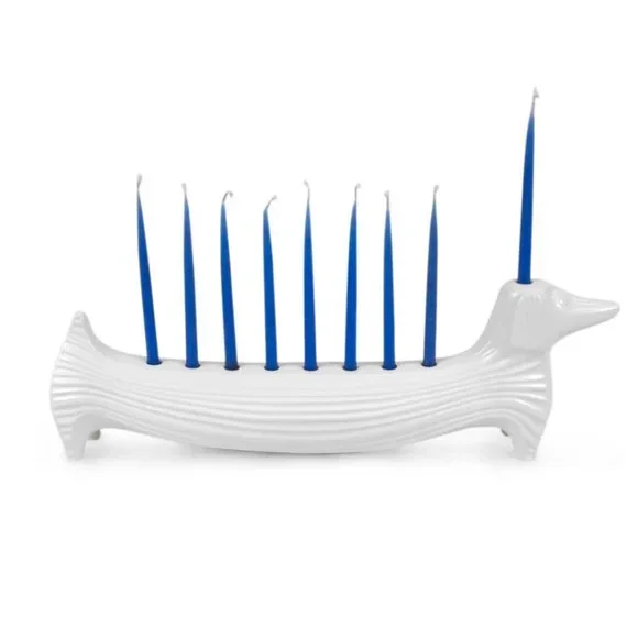 Jonathan Adler Menagerie Dachshund Dog Menorah - Picture 4 of 7